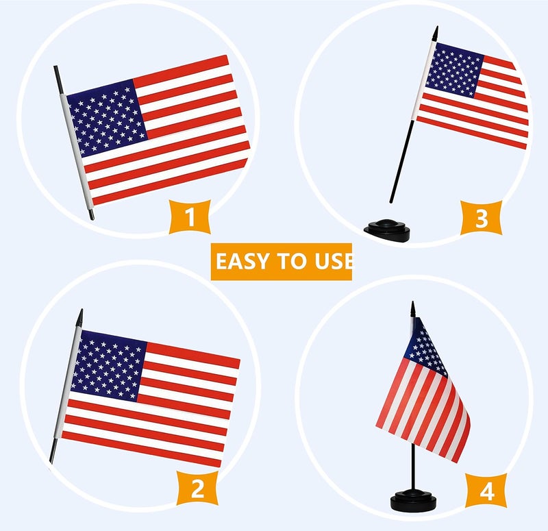tibijoy Norway Norwegian Deluxe Desk Flag Set Small Mini Miniature Norway Norwegian Table Desktop Flags With Solid Pole, Black Base and Spear Top(2 Pack) - Image 5